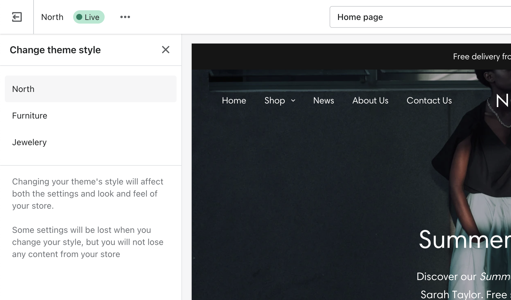 Switching theme presets / styles - Fuel Themes Documentation
